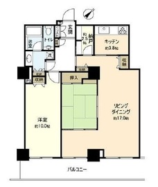 代官山アドレス ザ・タワー 8階 間取り図