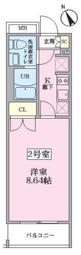 V-music蒲田 1002 間取り図