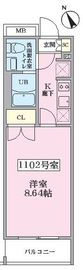 V-music蒲田 1102 間取り図