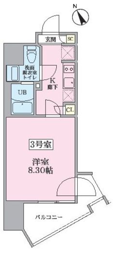V-music蒲田 503 間取り図