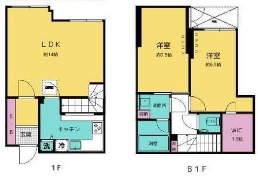 ヒルハイツ代官山 1階 間取り図