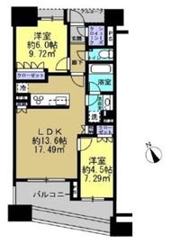 カワサキ・ミッドマークタワー 5階 間取り図