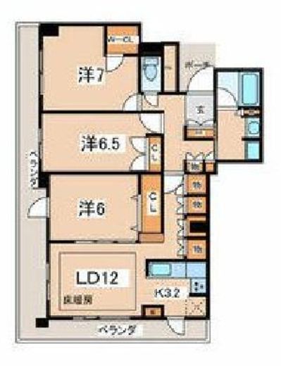 横濱ディアタワー 19階 間取り図