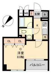 コモド水天宮レジデンス 408 間取り図