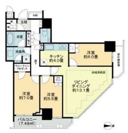 パークハウス清澄白河タワー 22階 間取り図