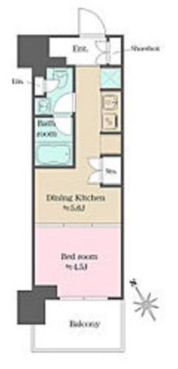 ウエリスアーバン水天宮前 534 間取り図
