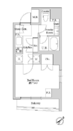 エルスタンザ日本橋久松町 502 間取り図