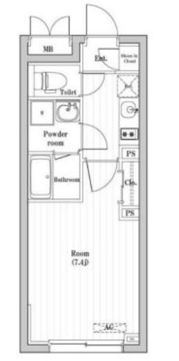 コンポジット渋谷本町 202 間取り図