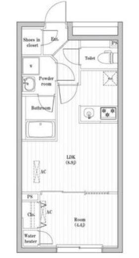 コンポジット渋谷本町 103 間取り図