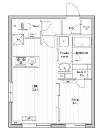 コンポジット渋谷本町 205 間取り図