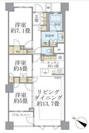 ブリリア東中野パークサイドヒルズ 6階 間取り図