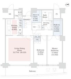 ラ・トゥール汐留 4607 間取り図