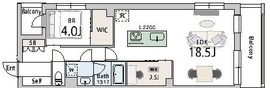グランデュオ奥沢 (Gran Duo Okusawa) 203 間取り図