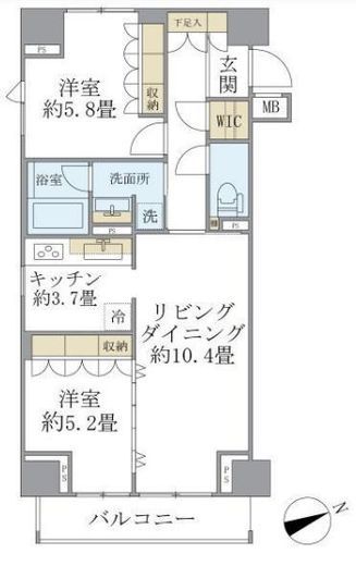 レグノ・カリテ品川シーサイド 11階 間取り図