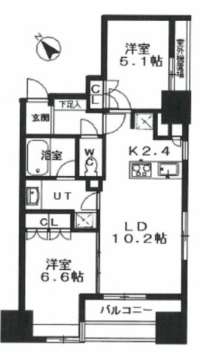 ピアース乃木坂 10階 間取り図