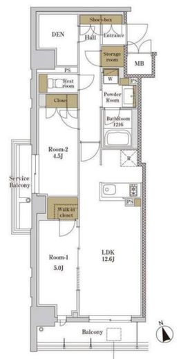 RJRプレシア大森北 404 間取り図