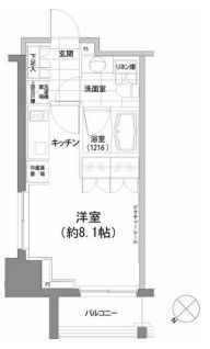 パークハビオ渋谷 1401 間取り図