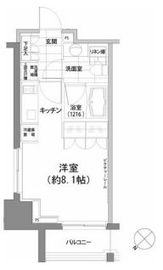 パークハビオ渋谷 1401 間取り図