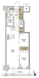 RJRプレシア大森北 206 間取り図