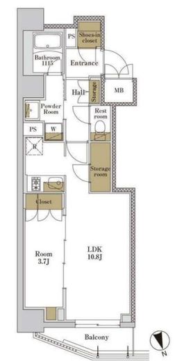 RJRプレシア大森北 413 間取り図