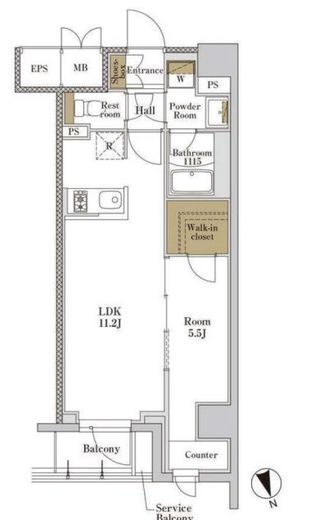 RJRプレシア大森北 218 間取り図