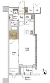 RJRプレシア大森北 408 間取り図