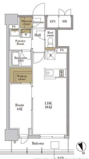 RJRプレシア大森北 215 間取り図