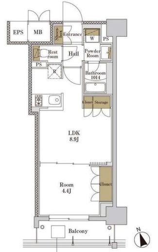 RJRプレシア大森北 209 間取り図