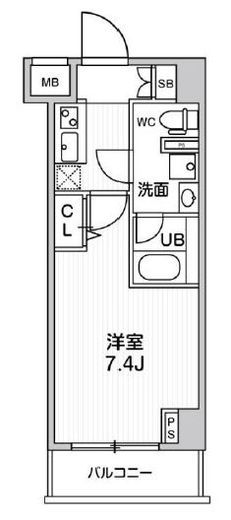 GENOVIA阪東橋skygarden (ジェノヴィア阪東橋スカイガーデン) 9階 間取り図