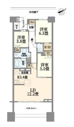 プラウドシティ日吉レジデンスⅡ 13階 間取り図
