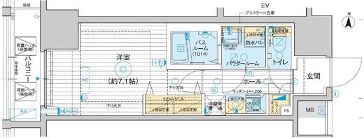 エステムプラザ東京ライズ 8階 間取り図