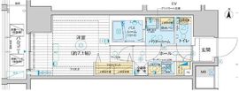 エステムプラザ東京ライズ 8階 間取り図