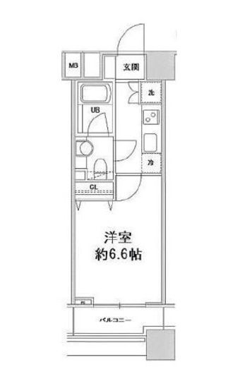 ファーストリアルタワー新宿 1812 間取り図