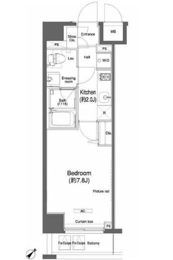 プラウドフラット鶴見Ⅰ 619 間取り図
