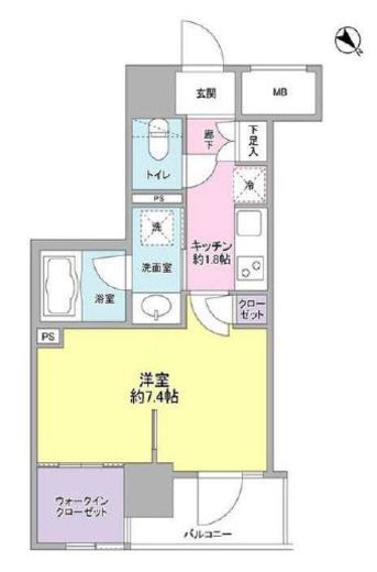 ルメイユ横浜関内 702 間取り図