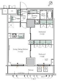 ONE ROOF RESIDENCE NISHI NIPPORI (ワンルーフレジデンス西日暮里) 203 間取り図