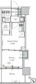 ONE ROOF RESIDENCE NISHI NIPPORI (ワンルーフレジデンス西日暮里) 906 間取り図