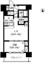 パークキューブ東品川 613 間取り図