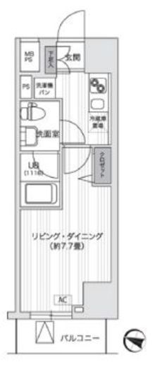 プライマル五反田 303 間取り図