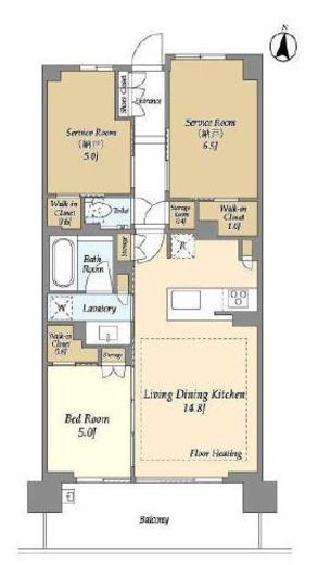 ドゥーエ町屋 206 間取り図