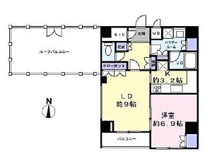 パークレーン渋谷本町 4階 間取り図