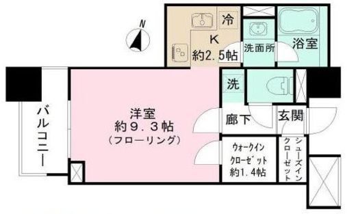 アトラス白山 8階 間取り図