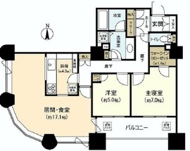 センチュリーパークタワー 35階 間取り図