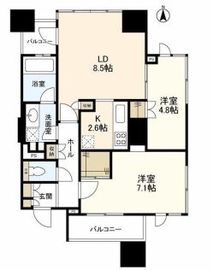 クオリア神南フラッツ 10階 間取り図