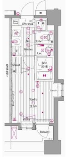 グランド・ガーラ横濱元町 6階 間取り図