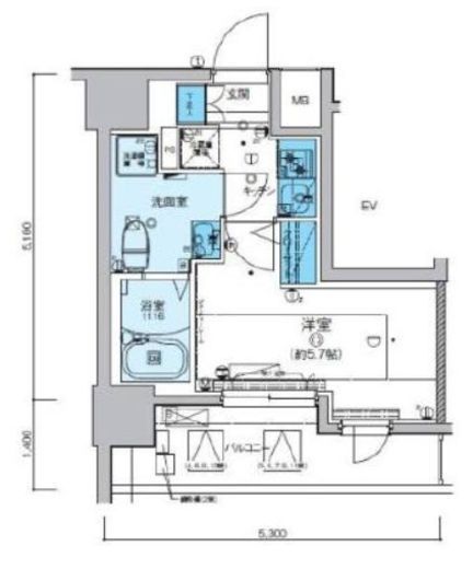 リヴシティ横濱新川町弐番館 8階 間取り図