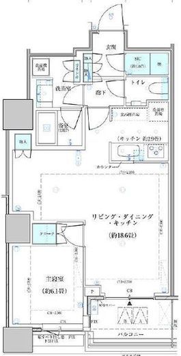 パークタワー勝どきミッド/サウス 12階 間取り図