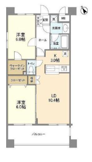 サンハイム鶴見 A412 間取り図