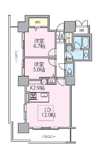 ロイヤルパークスタワー南千住 1601 間取り図