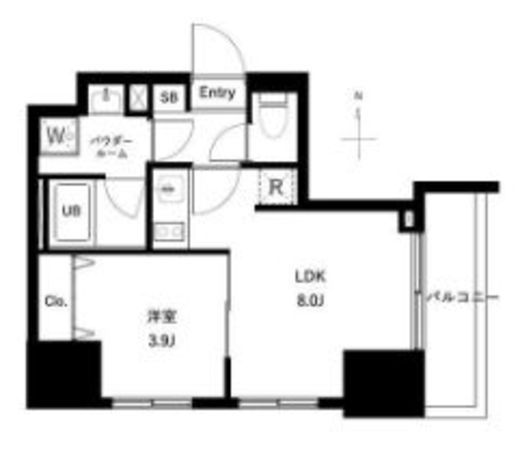 アーバンパーク王子Ⅱ 602 間取り図